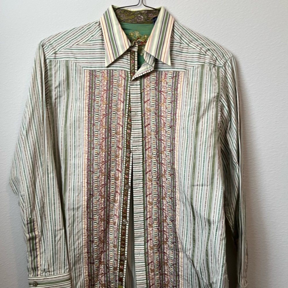 Striped Green Men's Shirt